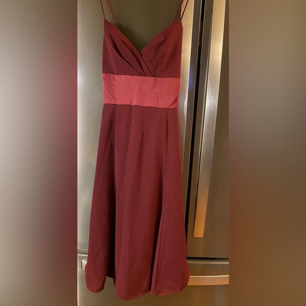 NEW Alfred Angelo Berry 7057 Purple Sweetheart A line Crepe Bridesmaid Dress 8